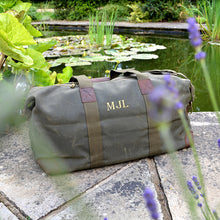 Load image into Gallery viewer, Waxed Cotton Weekend Bag