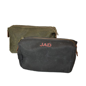 Waxed Cotton Washbag